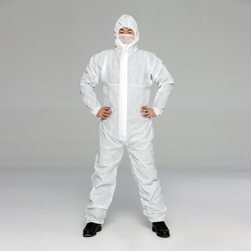 Polypropylene Disposable Hooded Coveralls Disposable Coveralls Breathable PP