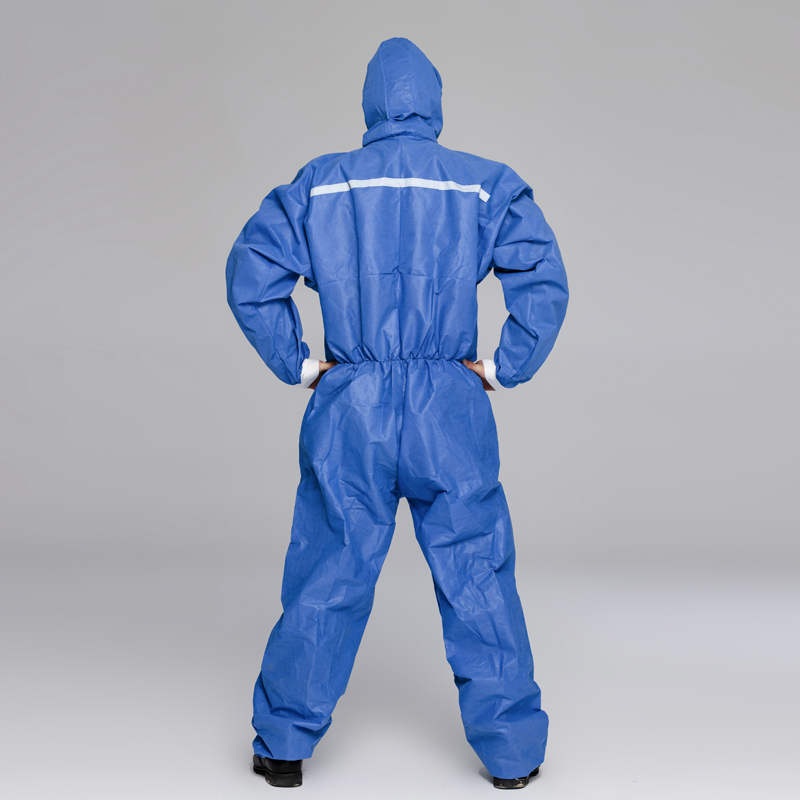 Type 5/6 SMS Coverall Disposable White SMS Polypropylene Coveralls