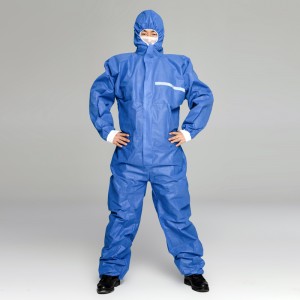 Type 5/6 SMS Coverall Disposable White SMS Polypropylene Coveralls